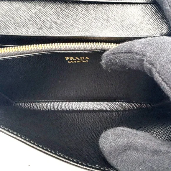 Prada Black Saffiano Leather Wallet - Picture 9 of 11